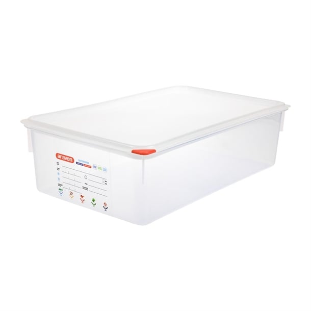 Araven Polypropylene 1/1 Gastronorm Food Storage Box 21Ltr (4 Pack) t991