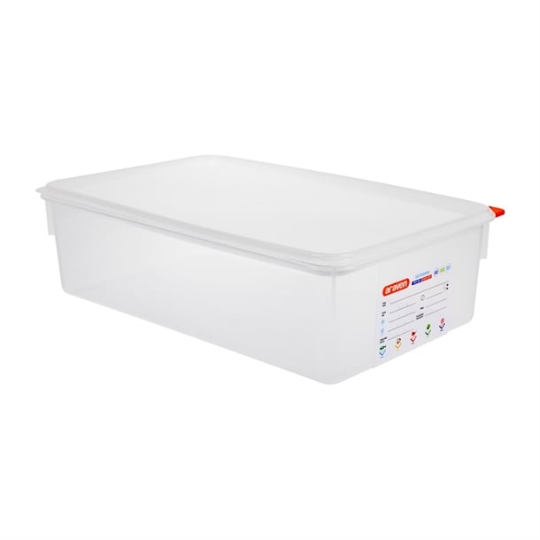 Araven Polypropylene 1/1 Gastronorm Food Storage Box 21Ltr (4 Pack) t991