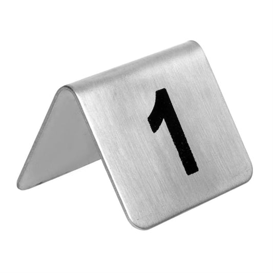 Olympia Stainless Steel Table Numbers 1-10 (10 Pack) u046