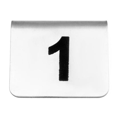 Olympia Stainless Steel Table Numbers 1-10 (10 Pack) u046