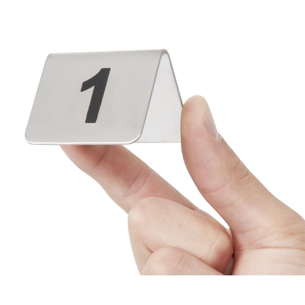 Olympia Stainless Steel Table Numbers 1-10 (10 Pack) u046