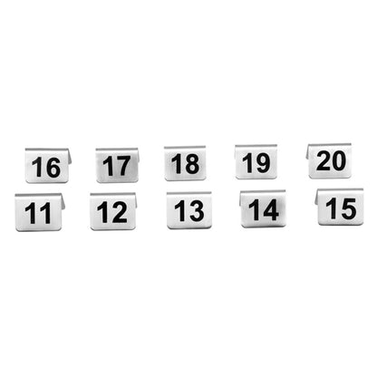 Olympia Stainless Steel Table Numbers 11-20 (10 Pack) u047
