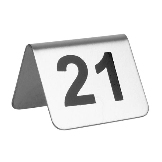 Olympia Stainless Steel Table Numbers 21-30 (10 Pack) u048