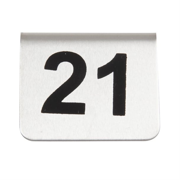 Olympia Stainless Steel Table Numbers 21-30 (10 Pack) u048
