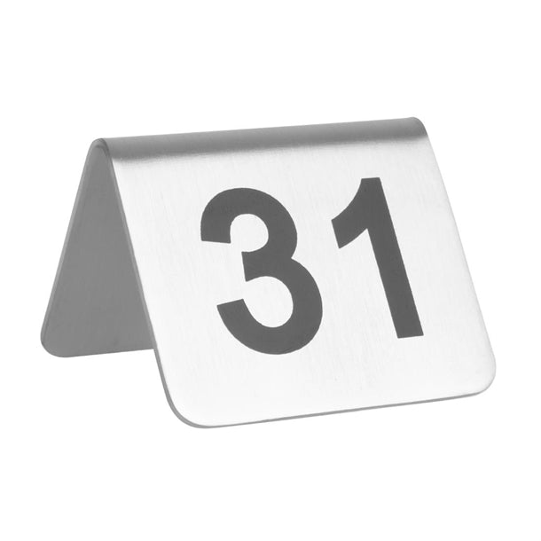Olympia Stainless Steel Table Numbers 31-40 (10 Pack) u049