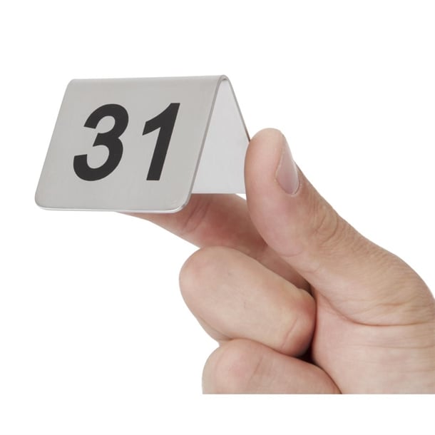 Olympia Stainless Steel Table Numbers 31-40 (10 Pack) u049