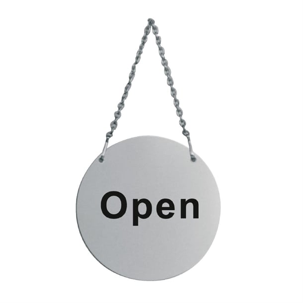 Stainless Steel Door Sign - Open and Closed u065