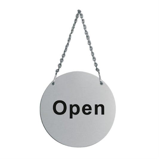 Stainless Steel Door Sign - Open and Closed u065