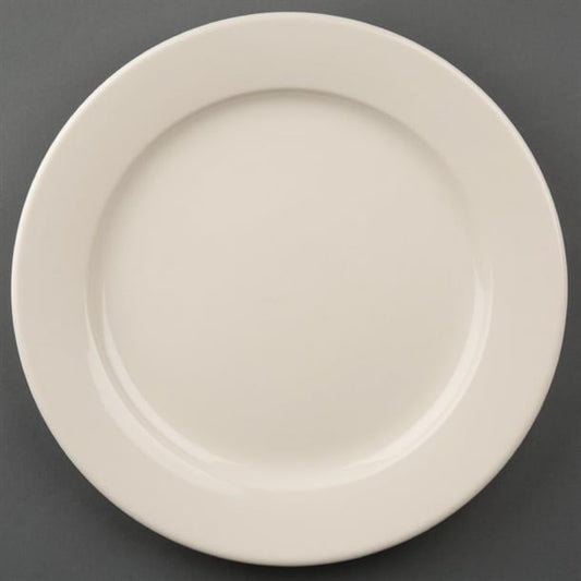 Olympia Ivory Wide Rimmed Plates 250mm (12 pack) u121