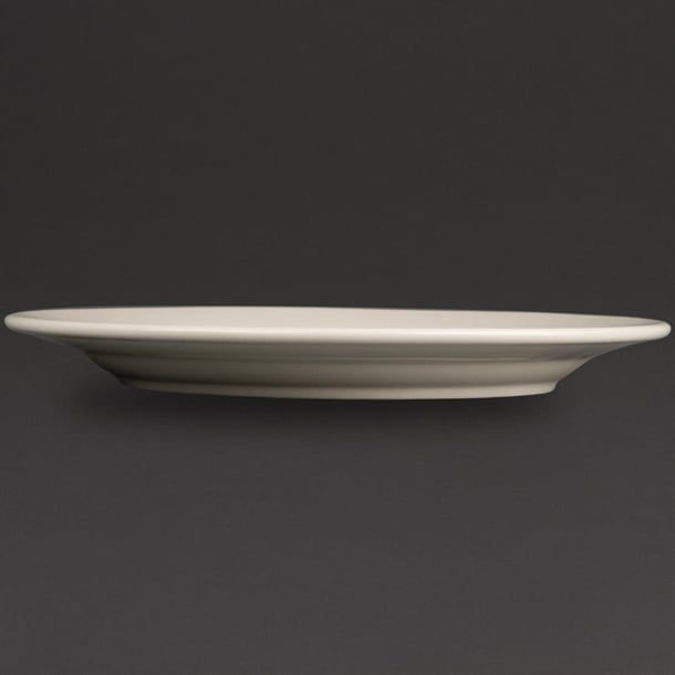 Olympia Ivory Wide Rimmed Plates 250mm (12 pack) u121
