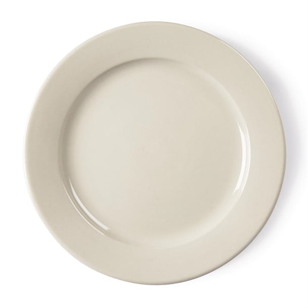 Olympia Ivory Wide Rimmed Plates 250mm (12 pack) u121
