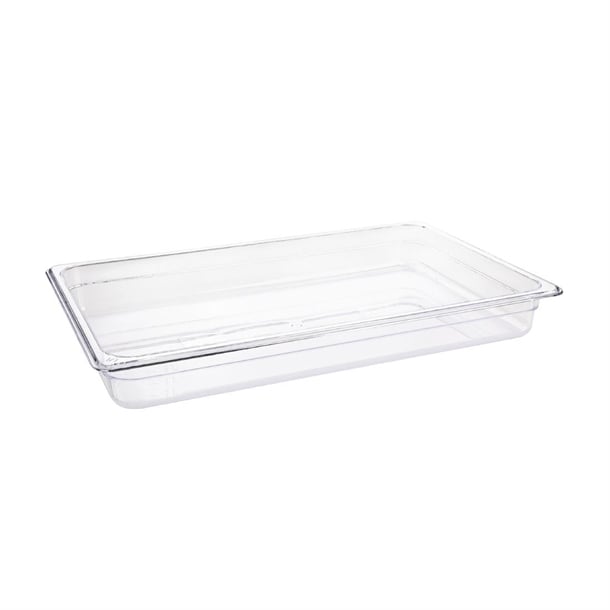 Vogue Polycarbonate 1/1 Gastronorm Container 65mm Clear u224