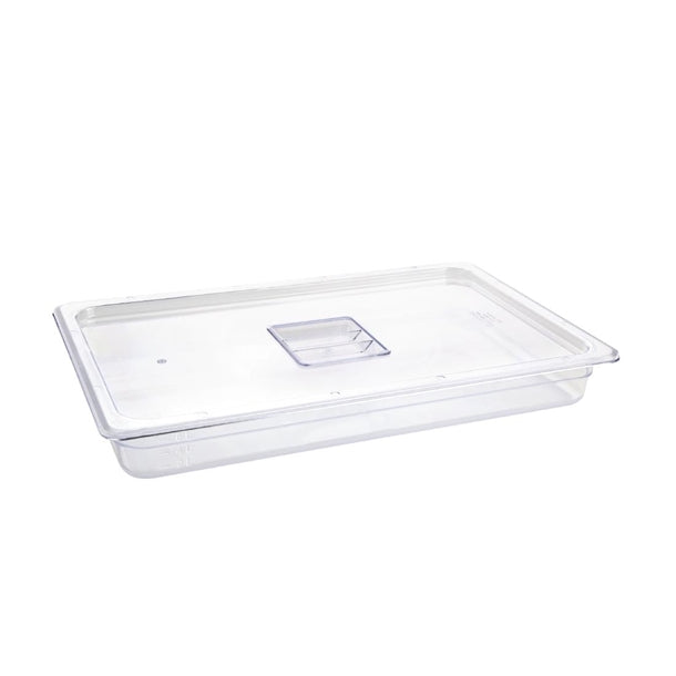 Vogue Polycarbonate 1/1 Gastronorm Container 65mm Clear u224