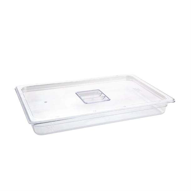 Vogue Polycarbonate 1/1 Gastronorm Container 65mm Clear u224