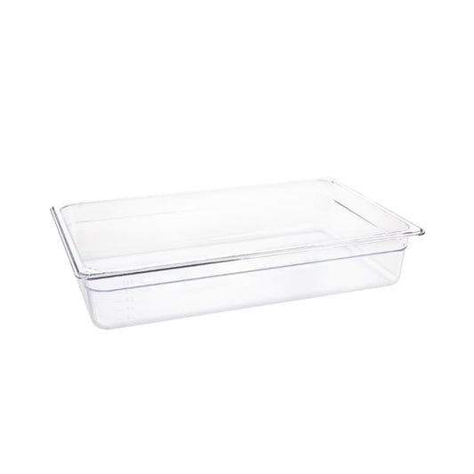 Vogue Polycarbonate 1/1 Gastronorm Container 100mm Clear u225