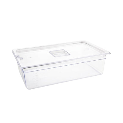Vogue Polycarbonate 1/1 Gastronorm Container 150mm Clear u226