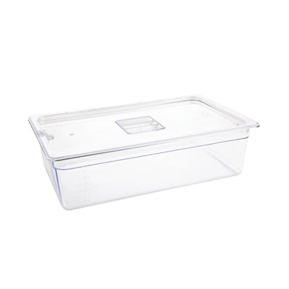 Vogue Polycarbonate 1/1 Gastronorm Container 150mm Clear u226