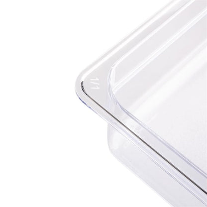 Vogue Polycarbonate 1/1 Gastronorm Container 150mm Clear u226