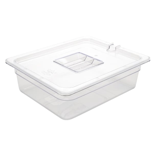 Vogue Polycarbonate 1/2 Gastronorm Container 100mm Clear u229