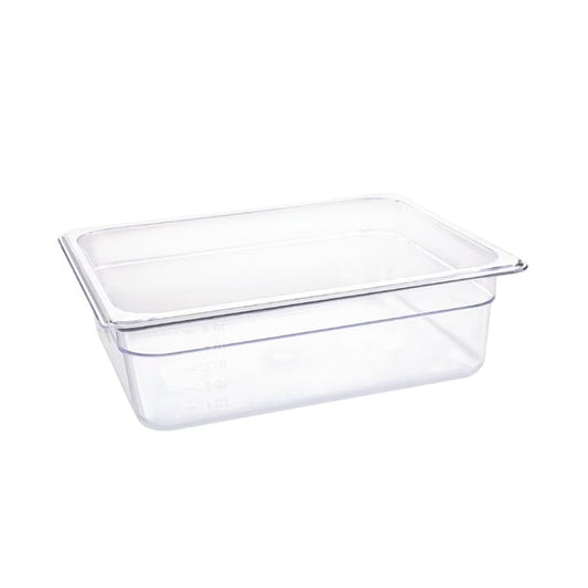 Vogue Polycarbonate 1/2 Gastronorm Container 100mm Clear u229