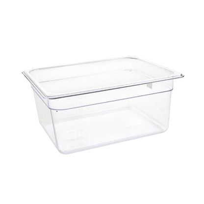 Vogue Polycarbonate 1/2 Gastronorm Container 150mm Clear u230