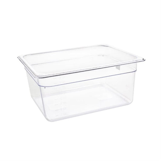 Vogue Polycarbonate 1/2 Gastronorm Container 150mm Clear u230