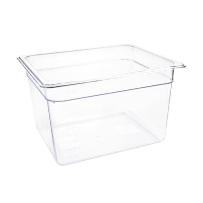 Vogue Polycarbonate 1/2 Gastronorm Container 200mm Clear u231