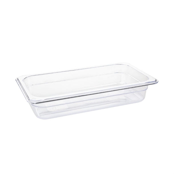 Vogue Polycarbonate 1/3 Gastronorm Container 65mm Clear u232