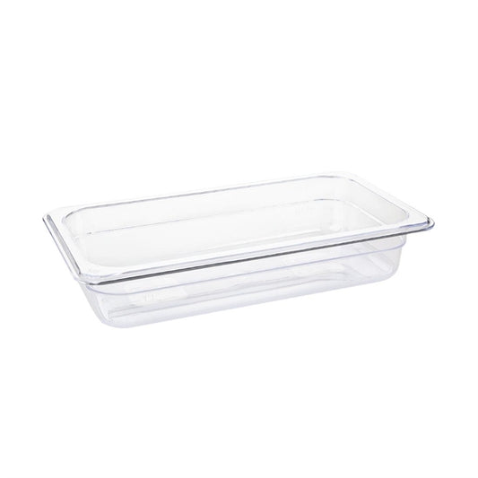 Vogue Polycarbonate 1/3 Gastronorm Container 65mm Clear u232