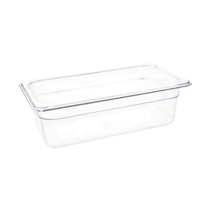 Vogue Polycarbonate 1/3 Gastronorm Container 100mm Clear u233