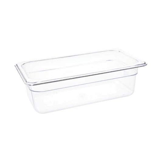 Vogue Polycarbonate 1/3 Gastronorm Container 100mm Clear u233