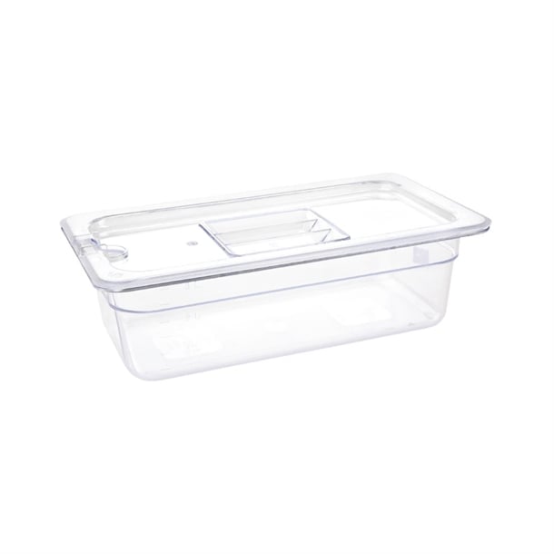 Vogue Polycarbonate 1/3 Gastronorm Container 100mm Clear u233