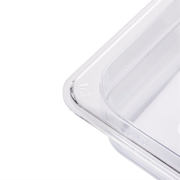 Vogue Polycarbonate 1/3 Gastronorm Container 100mm Clear u233