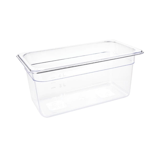Vogue Polycarbonate 1/3 Gastronorm Container 150mm Clear u234