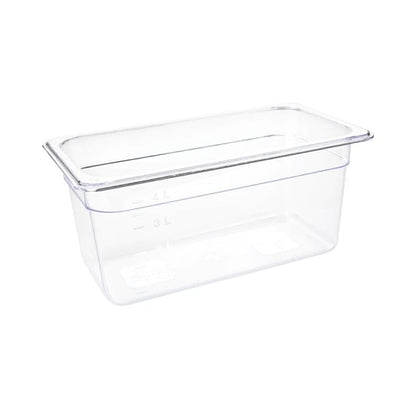 Vogue Polycarbonate 1/3 Gastronorm Container 150mm Clear u234