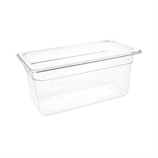 Vogue Polycarbonate 1/3 Gastronorm Container 150mm Clear u234