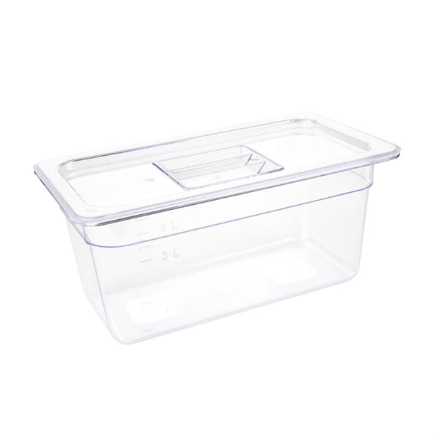 Vogue Polycarbonate 1/3 Gastronorm Container 150mm Clear u234