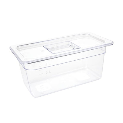 Vogue Polycarbonate 1/3 Gastronorm Container 150mm Clear u234