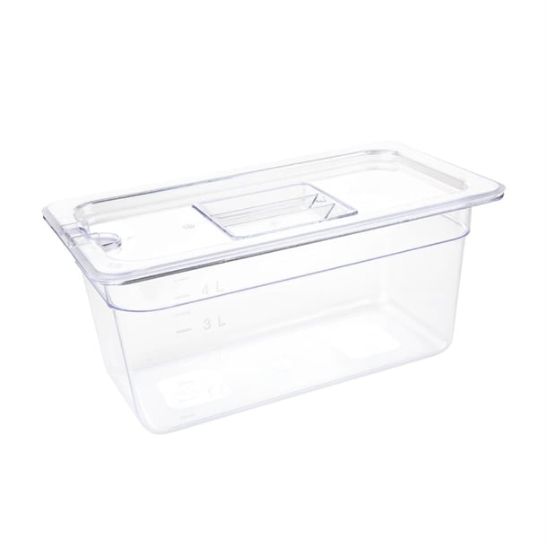 Vogue Polycarbonate 1/3 Gastronorm Container 150mm Clear u234