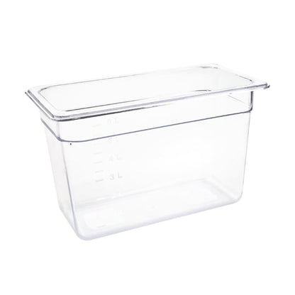 Vogue Polycarbonate 1/3 Gastronorm Container 200mm Clear u235