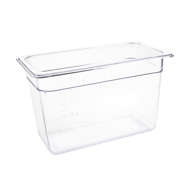 Vogue Polycarbonate 1/3 Gastronorm Container 200mm Clear u235