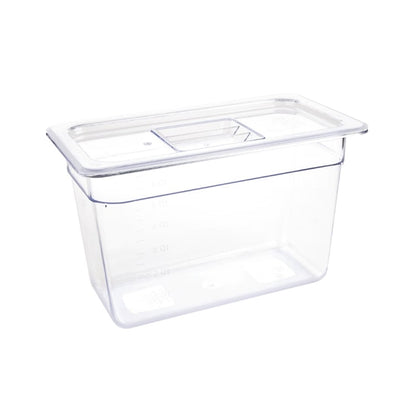 Vogue Polycarbonate 1/3 Gastronorm Container 200mm Clear u235