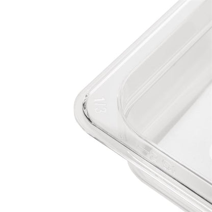 Vogue Polycarbonate 1/3 Gastronorm Container 200mm Clear u235