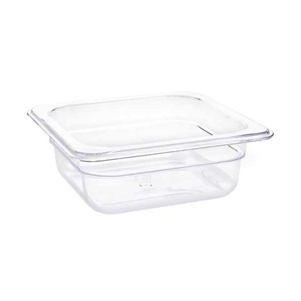 Vogue Polycarbonate 1/6 Gastronorm Container 65mm Clear u239
