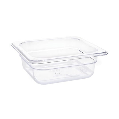 Vogue Polycarbonate 1/6 Gastronorm Container 65mm Clear u239