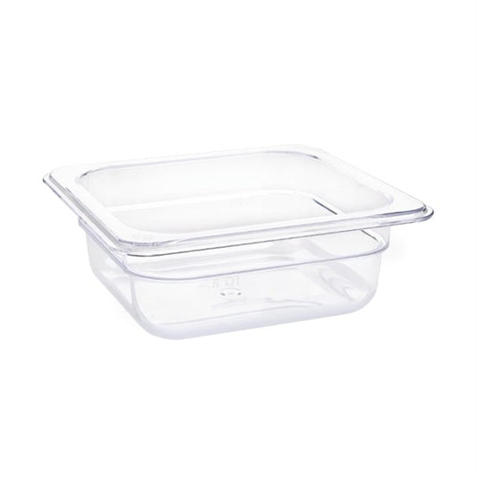 Vogue Polycarbonate 1/6 Gastronorm Container 65mm Clear u239