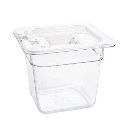 Vogue Polycarbonate 1/6 Gastronorm Container 150mm Clear u241