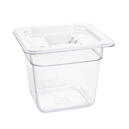 Vogue Polycarbonate 1/6 Gastronorm Container 150mm Clear u241
