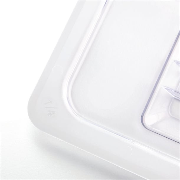 Vogue Polycarbonate 1/4 Gastronorm Lid Clear u247