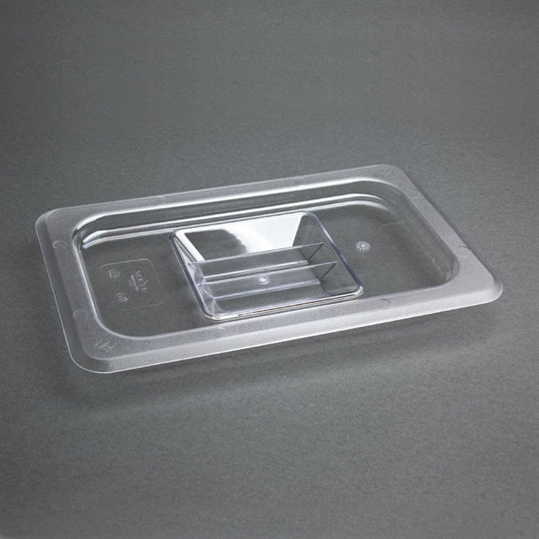 Vogue Polycarbonate 1/4 Gastronorm Lid Clear u247